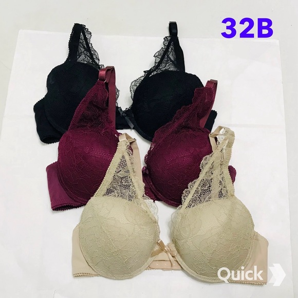 32B - NWT 3 pcs Lace Seamless Cup Women’s Bras - Picture 1 of 12